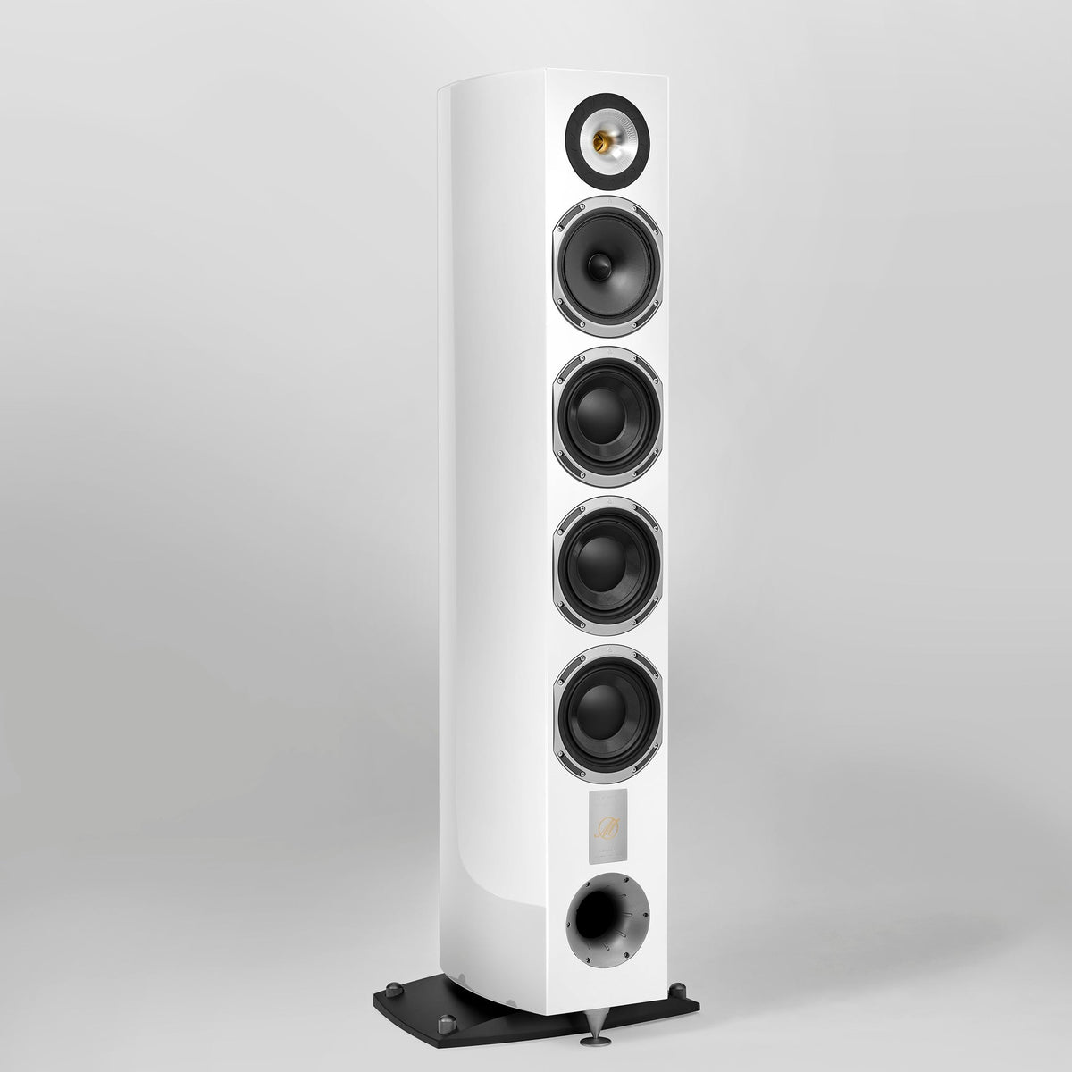 Triangle - Quatuor 40th Anniversary - Floorstanding Speaker in White, angled Australia