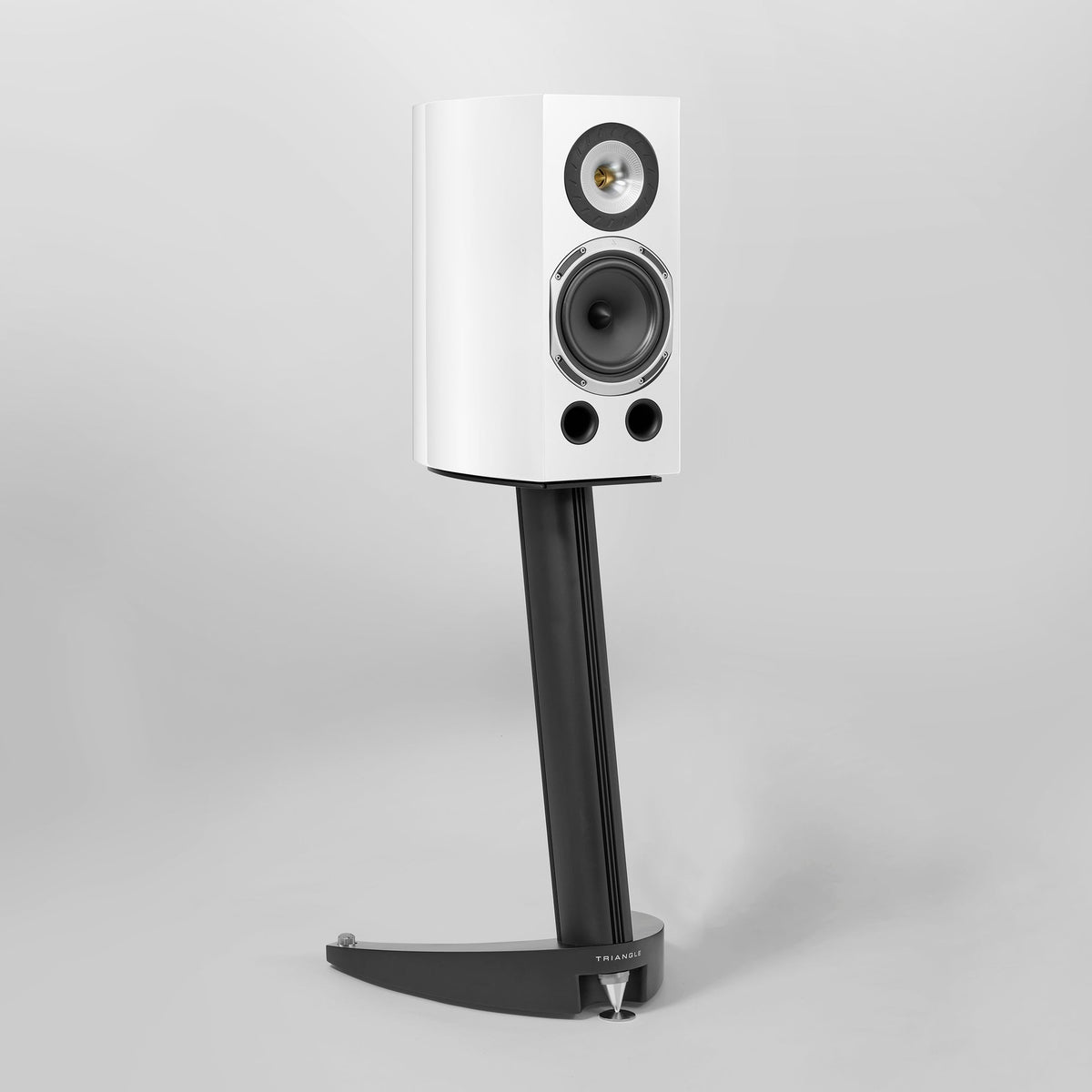 Triangle - Duetto 40th Anniversary - Bookshelf Speaker in White, angled Australia