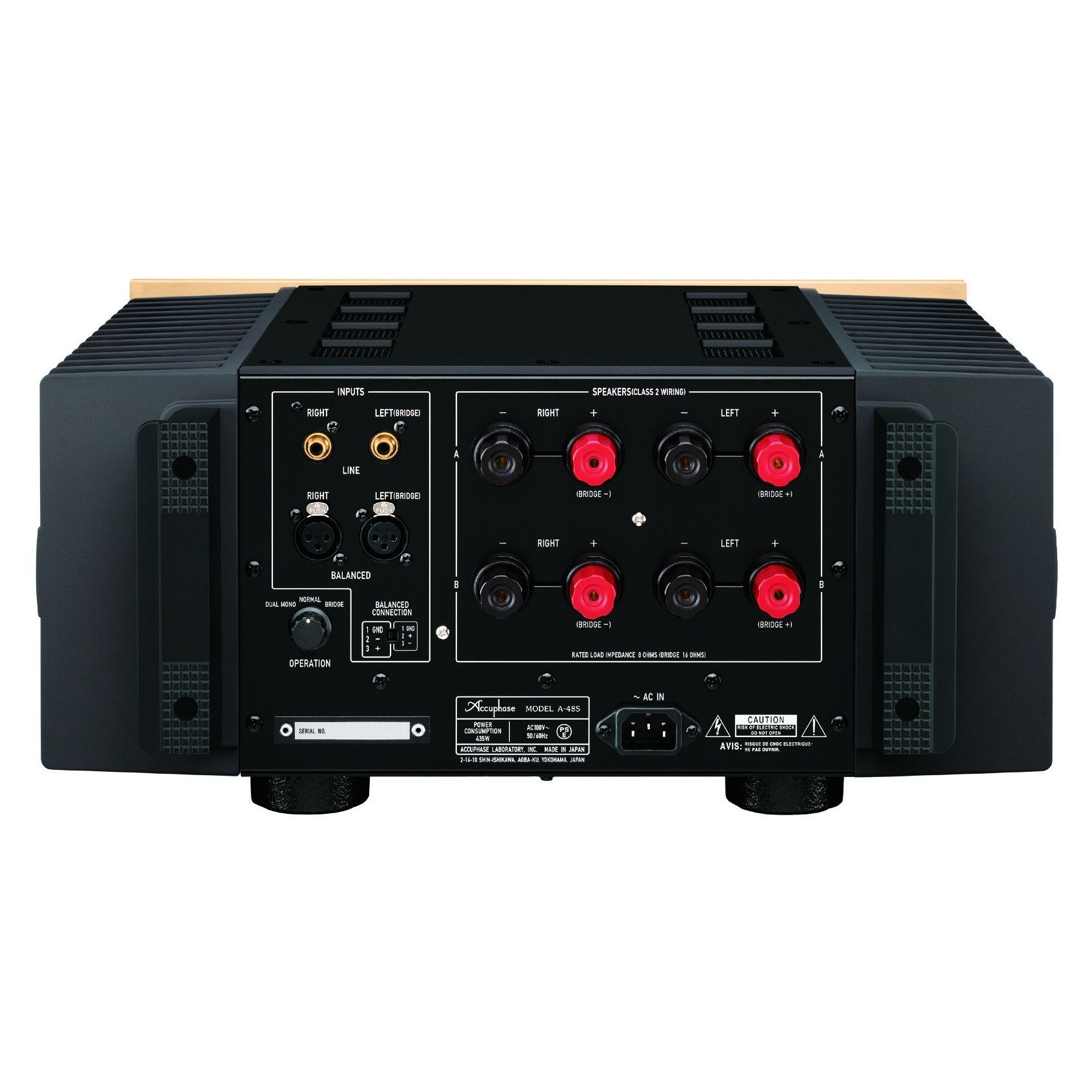 Accuphase A-48S Power Amplifier - rear panel