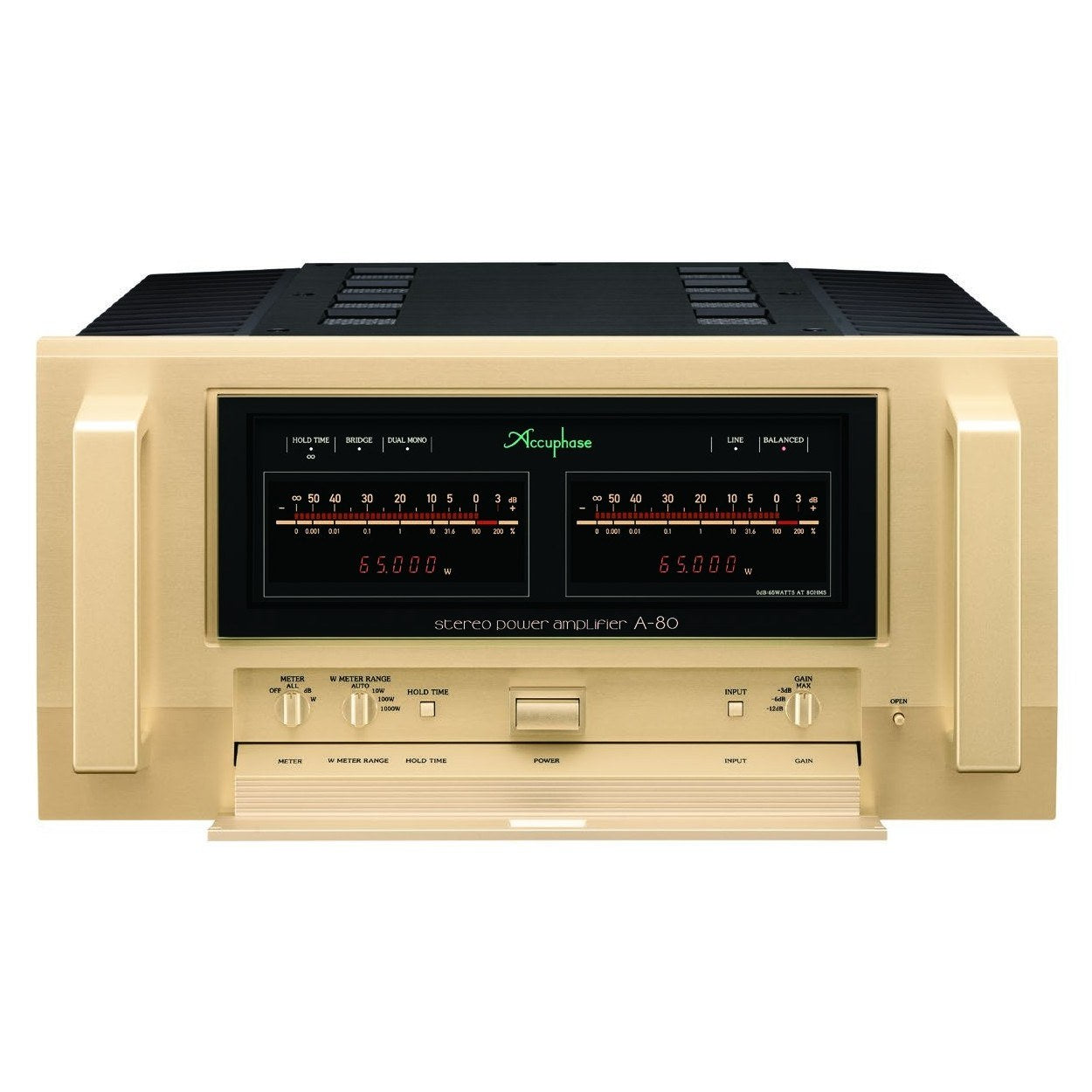 Accuphase A-80 Power Amplifier - front view