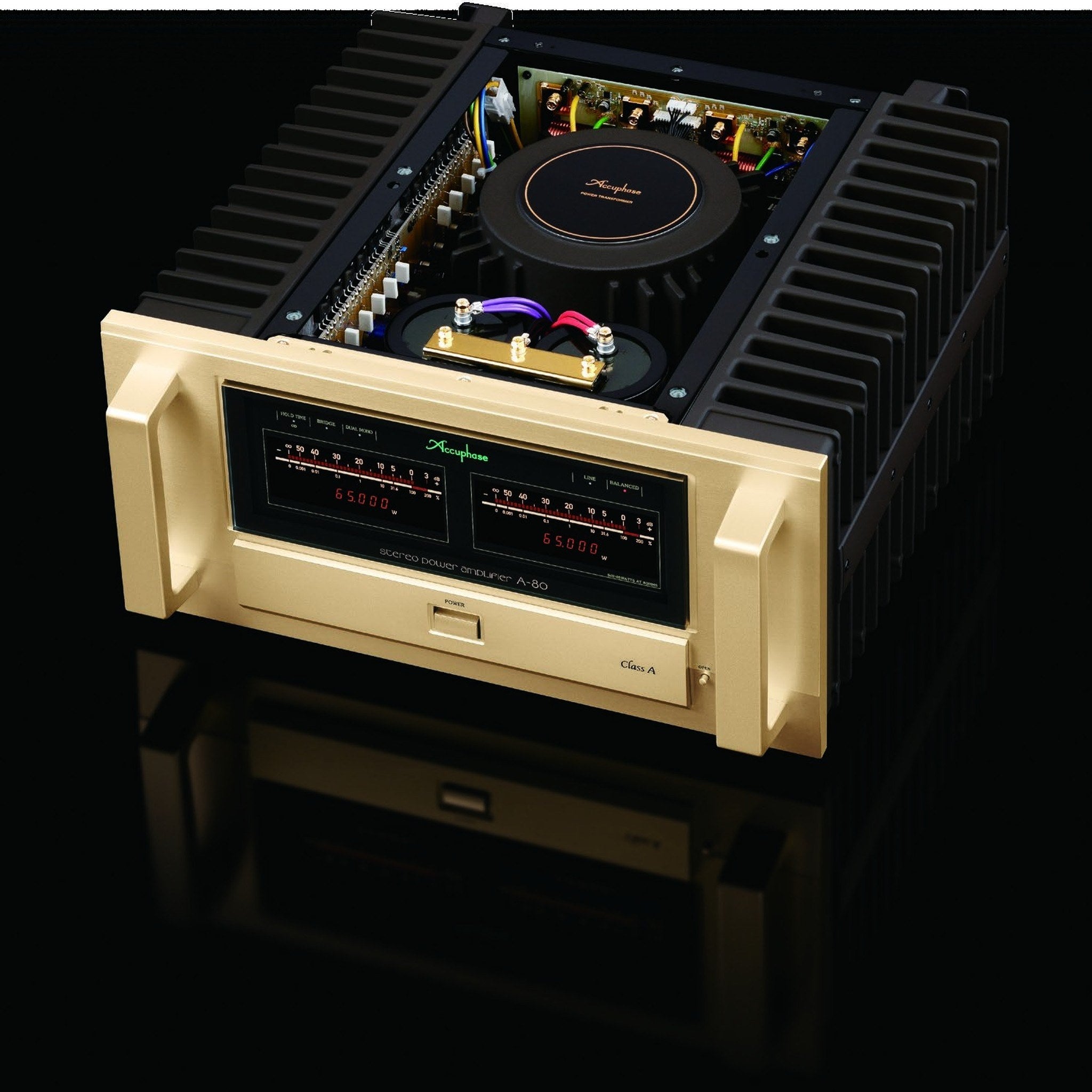 Accuphase A-80 Power Amplifier - internal view, top cover removed