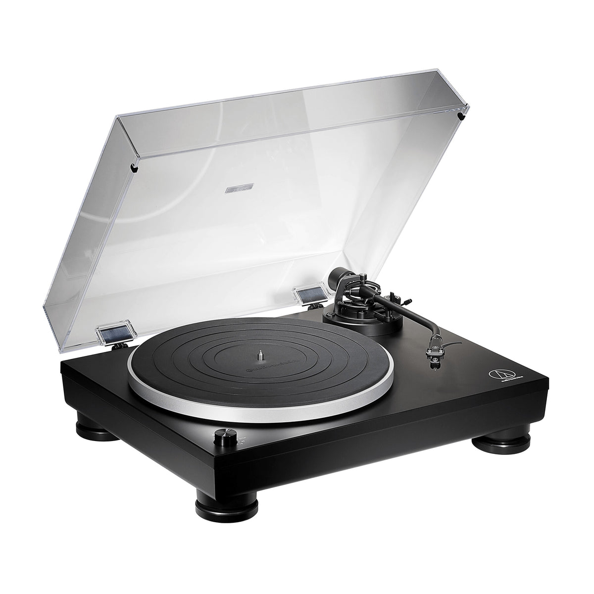 Audio Technica - AT-LP5X - Fully Manual Direct-Drive Turntable Australia angled view with dust cover open