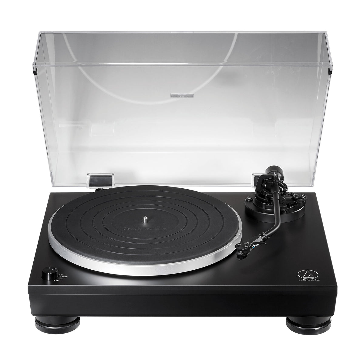Audio Technica - AT-LP5X - Fully Manual Direct-Drive Turntable Australia front view with dust cover open
