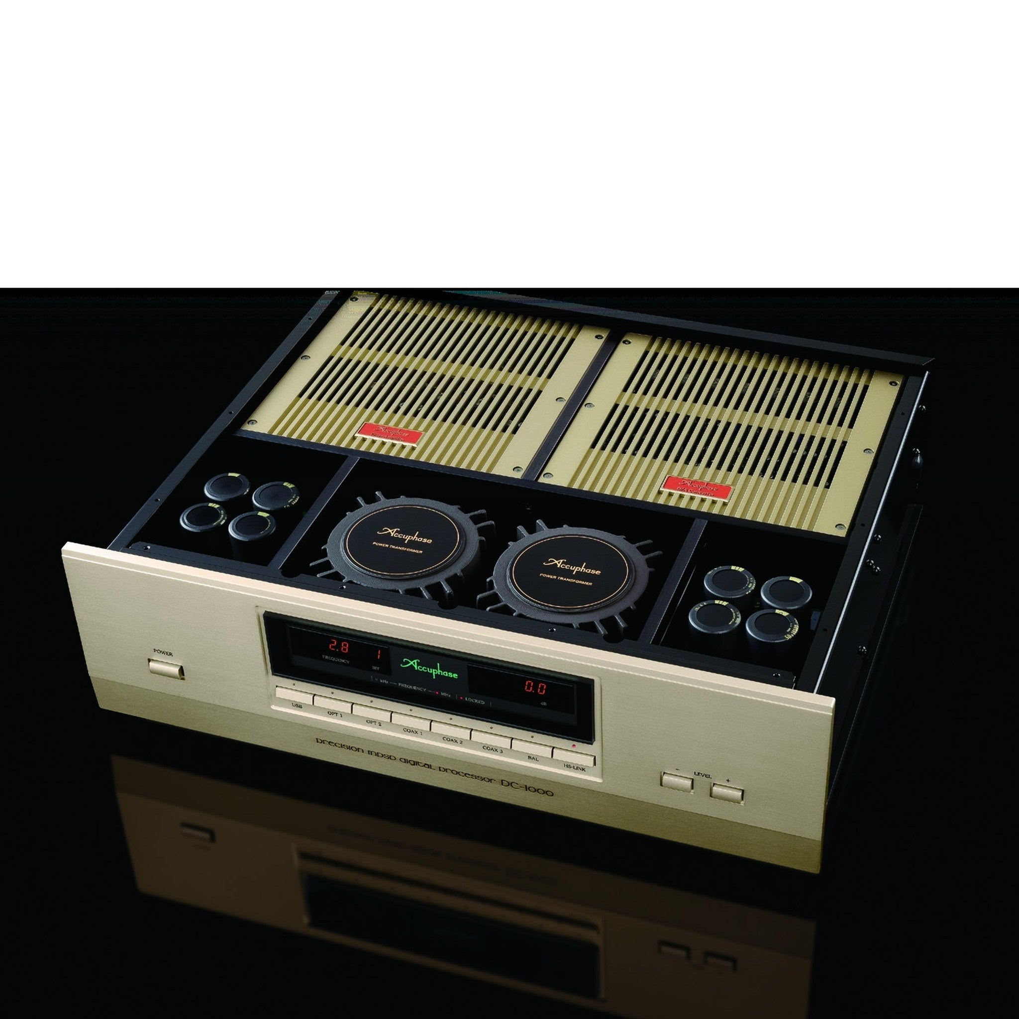 Accuphase DC-1000 DAC - internal view, top cover removed