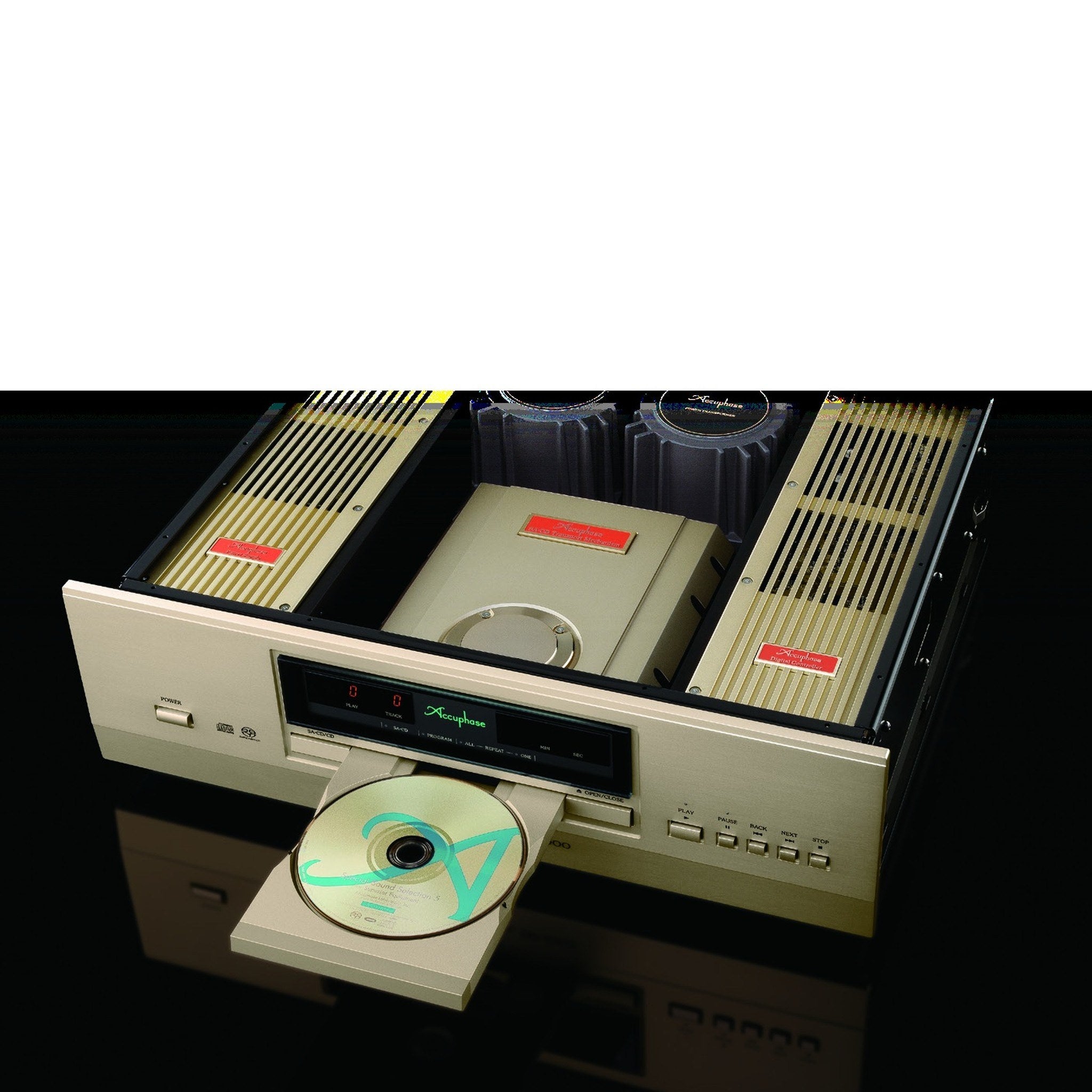 Accuphase DP-1000 SACD Transport - disc drawer open