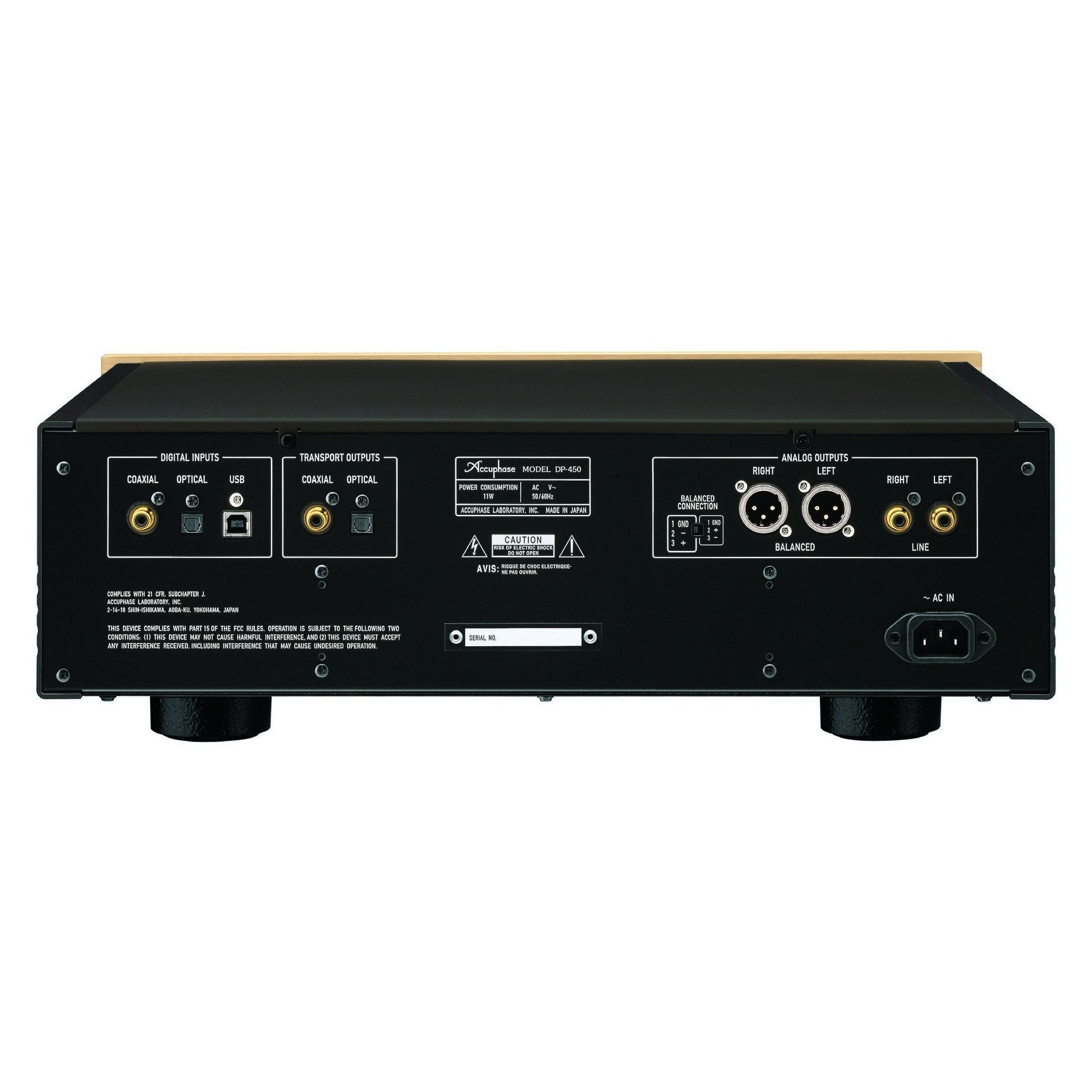 Accuphase DP-450 CD Player - rear panel