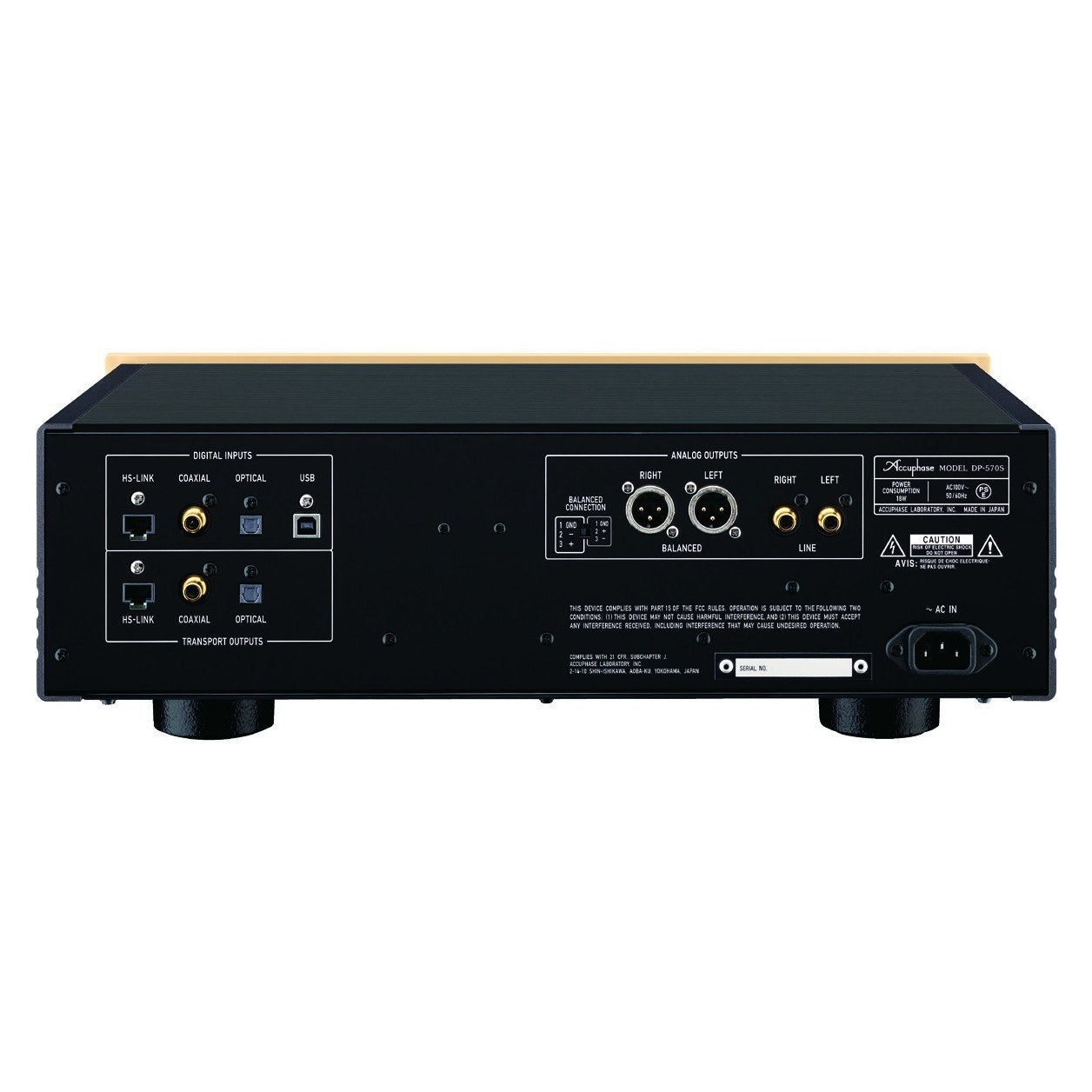 Accuphase DP-570S SACD Player - rear panel
