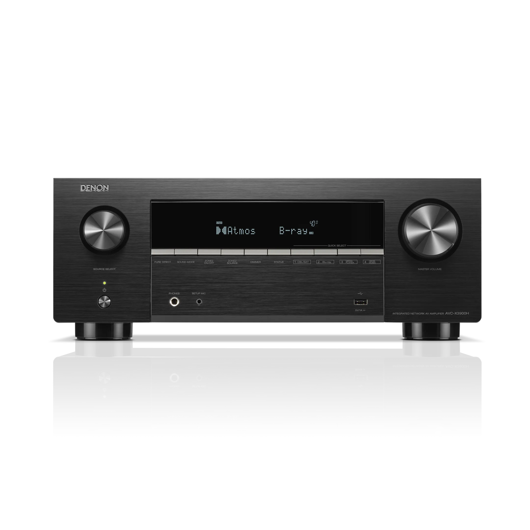 Denon - AVC-X3900H - 9.4 Ch. 105W 4K/8K AV Amplifier with Dolby Atmos, AURO-3D & HEOS