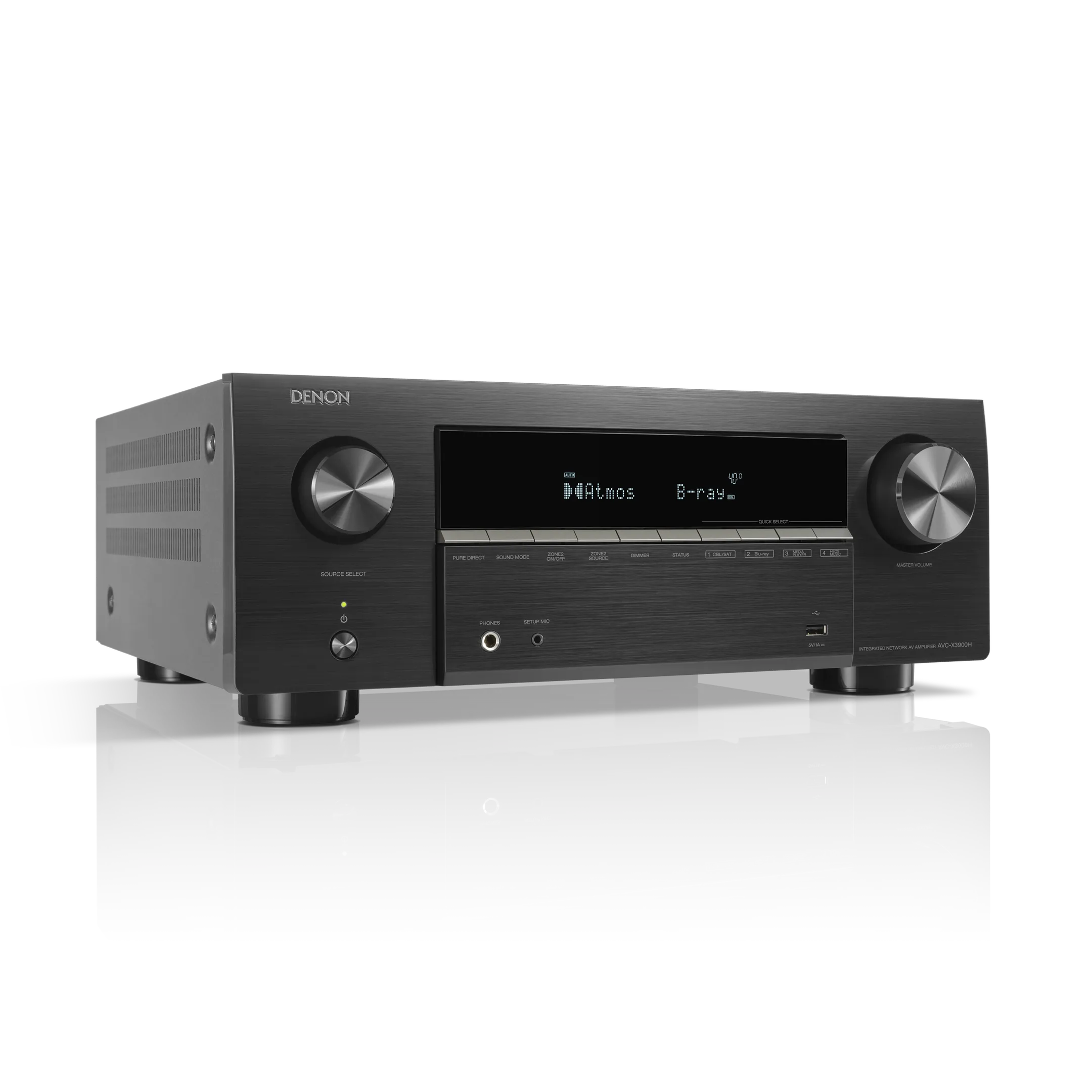 Denon - AVC-X3900H - 9.4 Ch. 105W 4K/8K AV Amplifier with Dolby Atmos, AURO-3D & HEOS