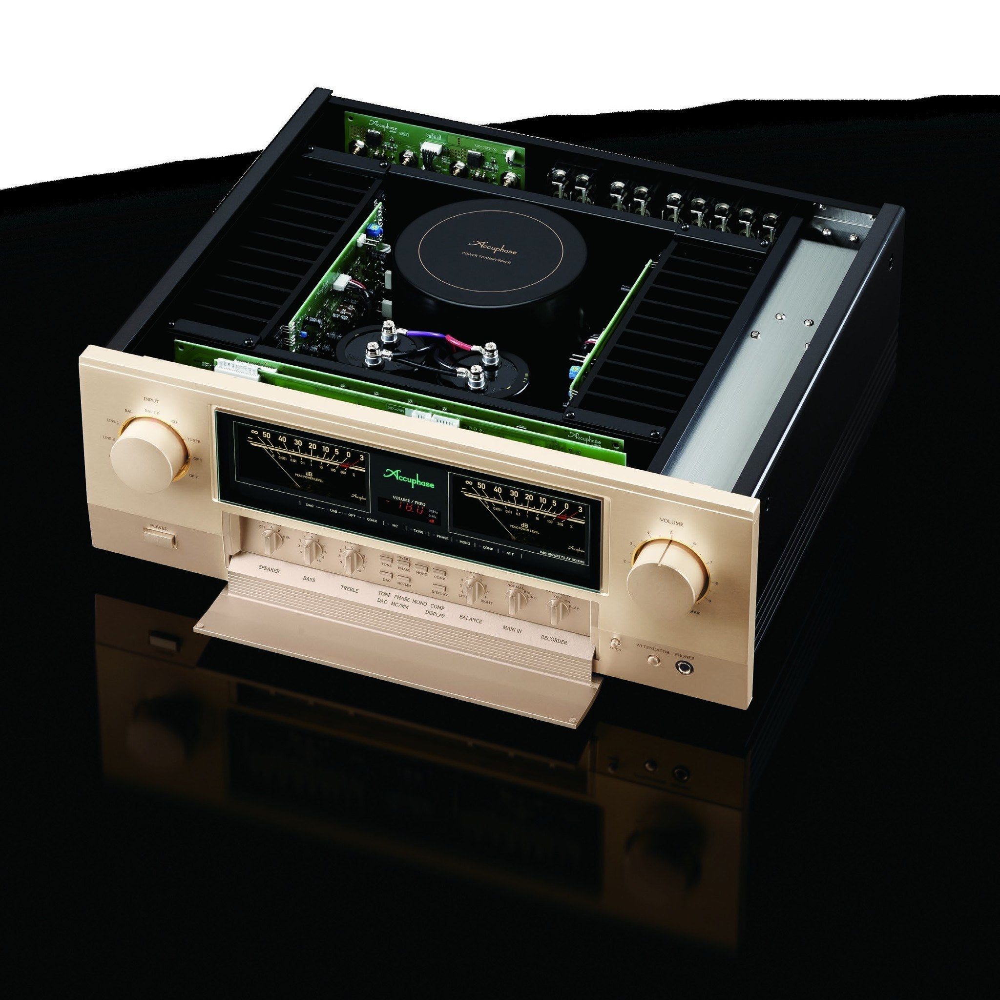 Accuphase E-4000 Integrated Amplifier - internal view, top cover removed