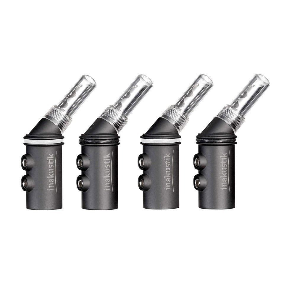 Inakustik - BFA-103-45 Rhodium Angled Banana plug (EA) Australia