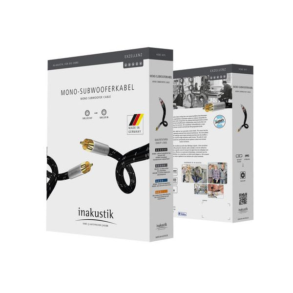 Inakustik - Excellence Mono RCA <> RCA Subwoofer Cable Australia