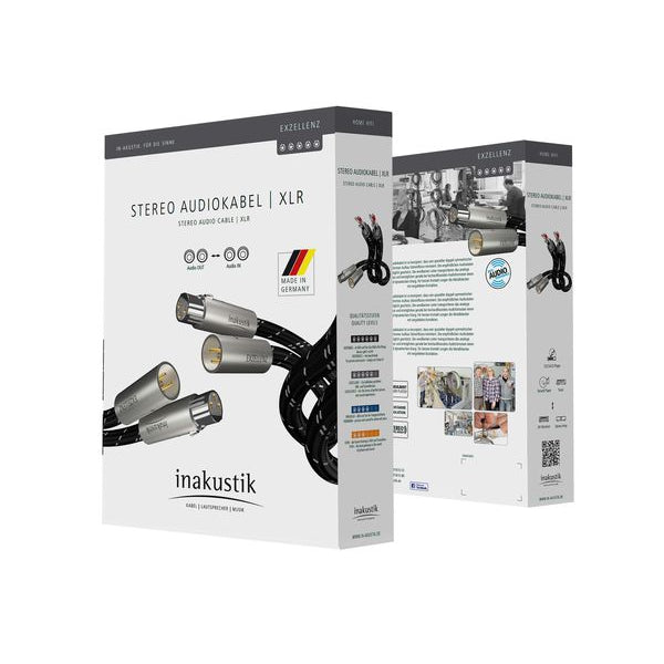 Inakustik - Excellence Stereo XLR Male <> XLR Female Interconnect cable Australia