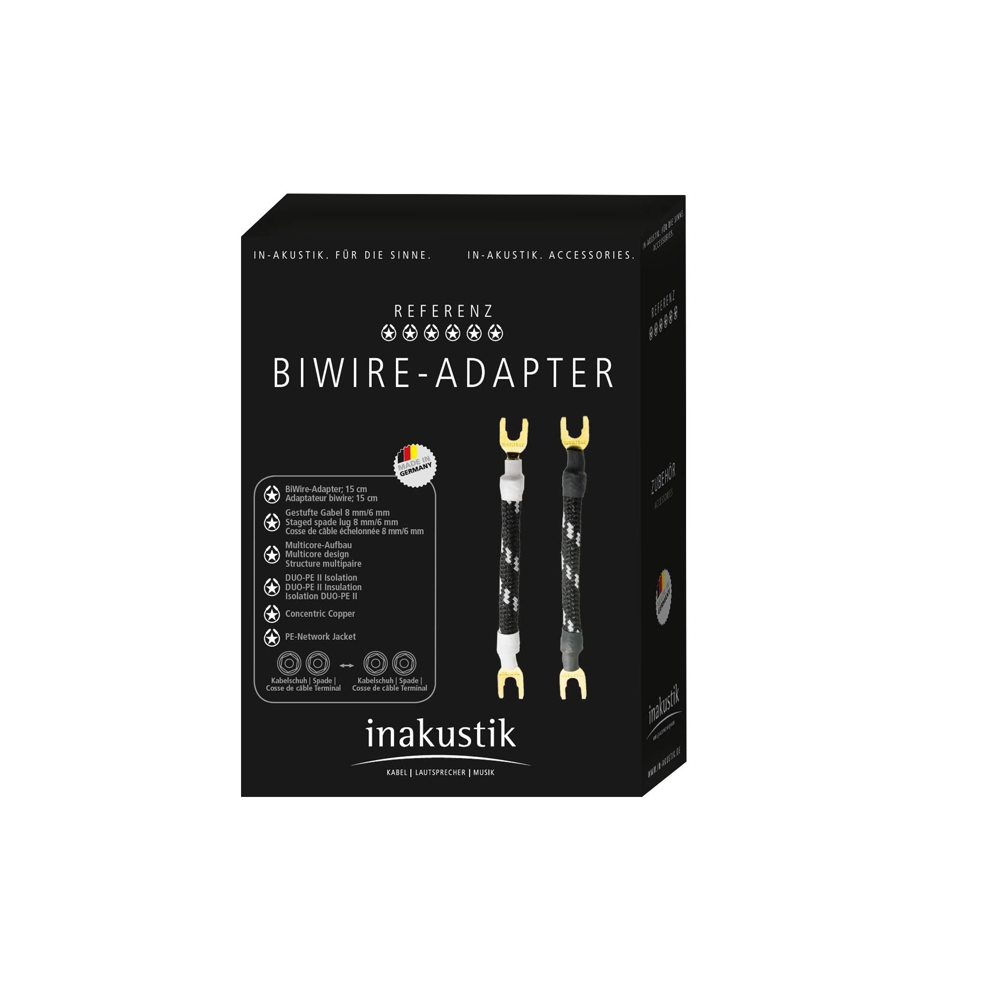 Inakustik - Reference LS-1002 Bi-Wire Jumper Set (15cm) - Plugs & Connectors Australia