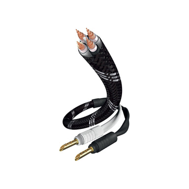 Inakustik - Reference LS-1002 Speaker Cable Black & White Braid (50m Reel) Australia