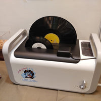 Kirmuss Audio - KA-RC-1 - Ultrasonic Record Cleaning Machine Australia with an LP and a 45 loaded, control panel on the right