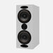 Krix - Acoustix Evara - Bookshelf Speakers Australia Studio White finish, angled view without grille