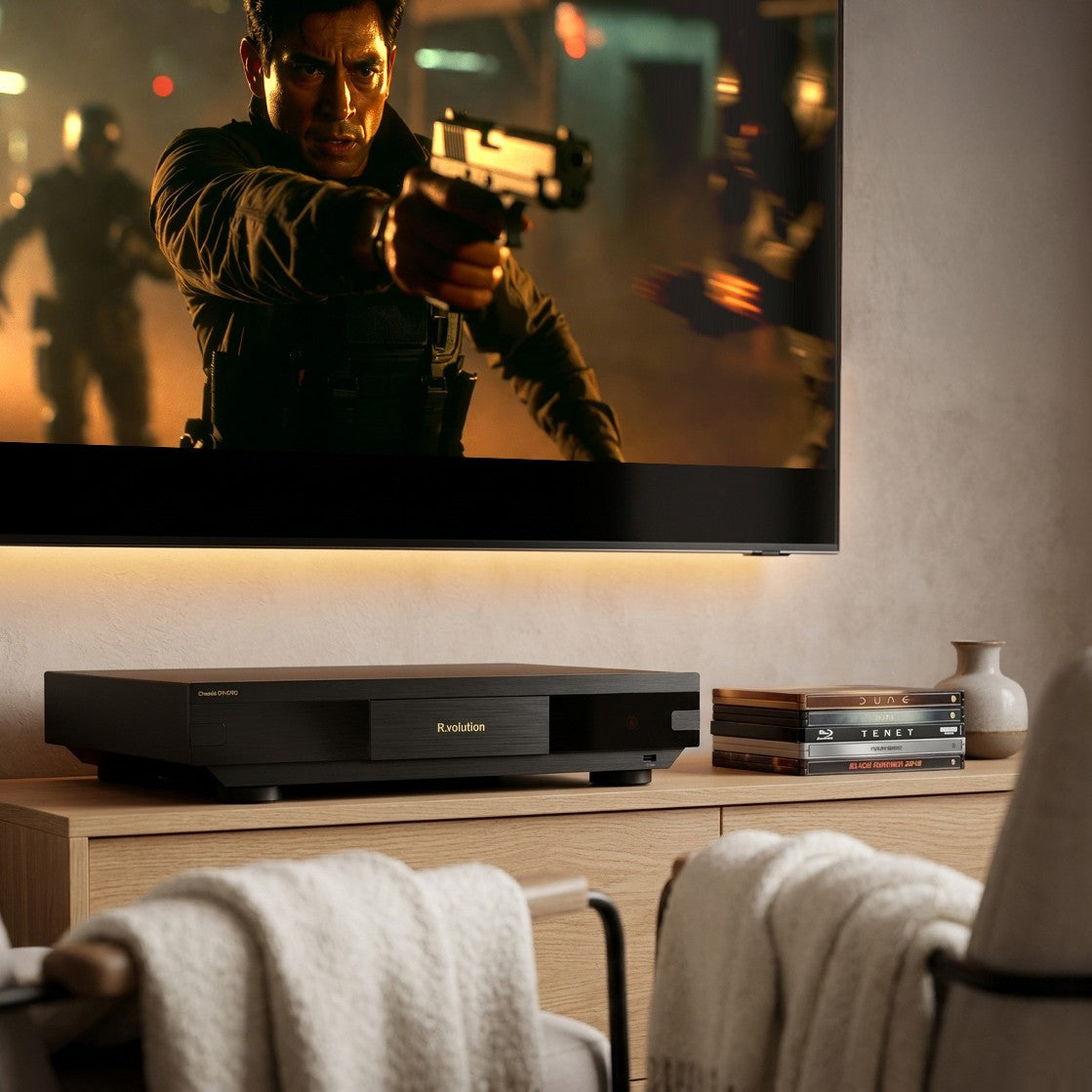 R_volution - Chassis DIY-X700 - Sony UBP-X700 Upgrade Kit Australia in a home cinema setup