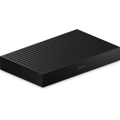 Sonos Amp Multi 8-channel multi-zone amplifier overhead view — black matte finish
