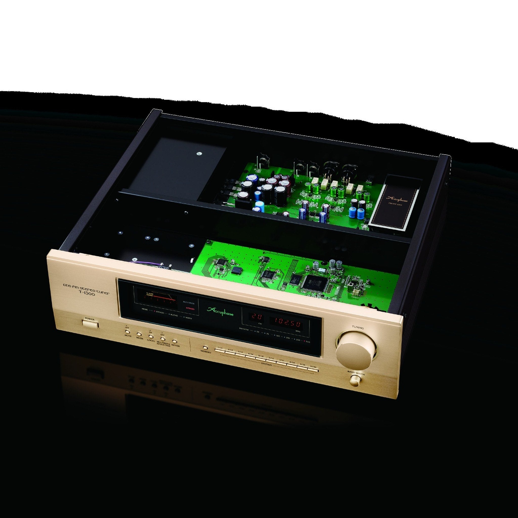 Accuphase T-1300 FM Tuner - internal view, top cover removed