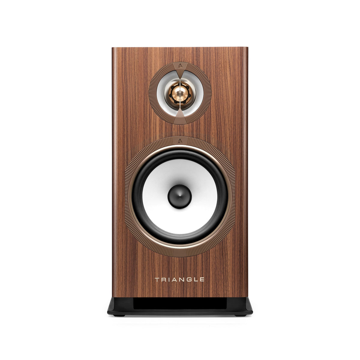 Triangle - Solstice 3 - Bookshelf Speaker in Teak, straight-on front Australia
