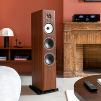 Triangle - Solstice 8 - Floorstanding Speaker in Teak in a living room Australia