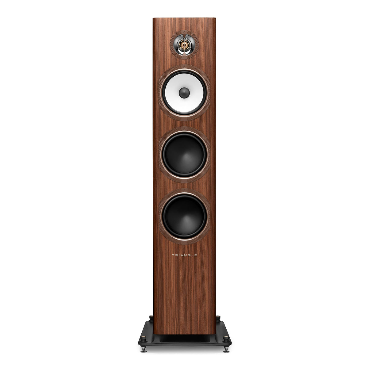 Triangle - Solstice 8 - Floorstanding Speaker in Teak, straight-on front Australia