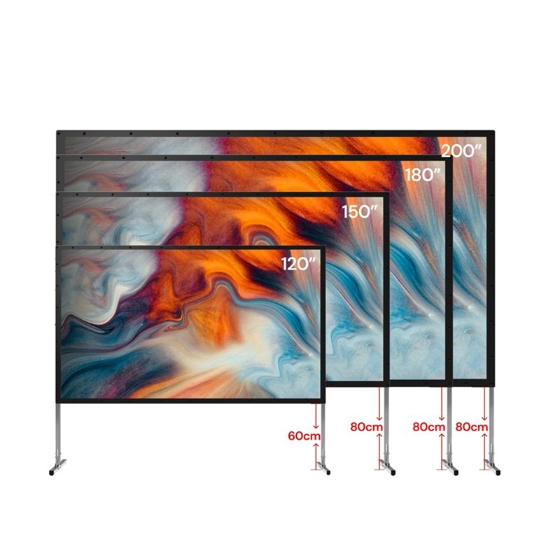 Valerion - 180" Outdoor Camping Portable Folding White Screen Australia