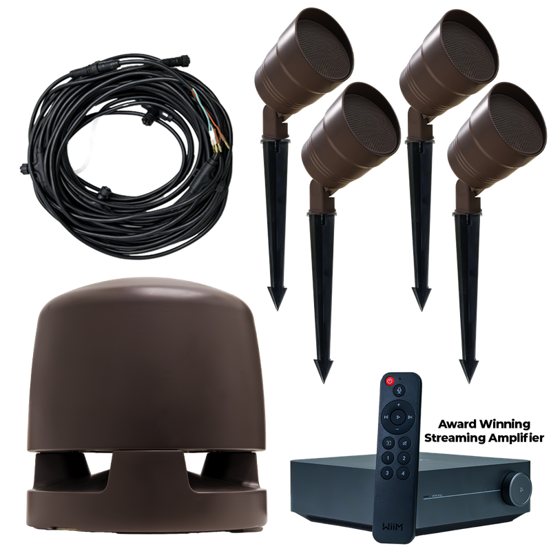 WiiM - Amp Powered Outdoor Garden 4.1 Volt Ohm Speaker System (HF) Australia