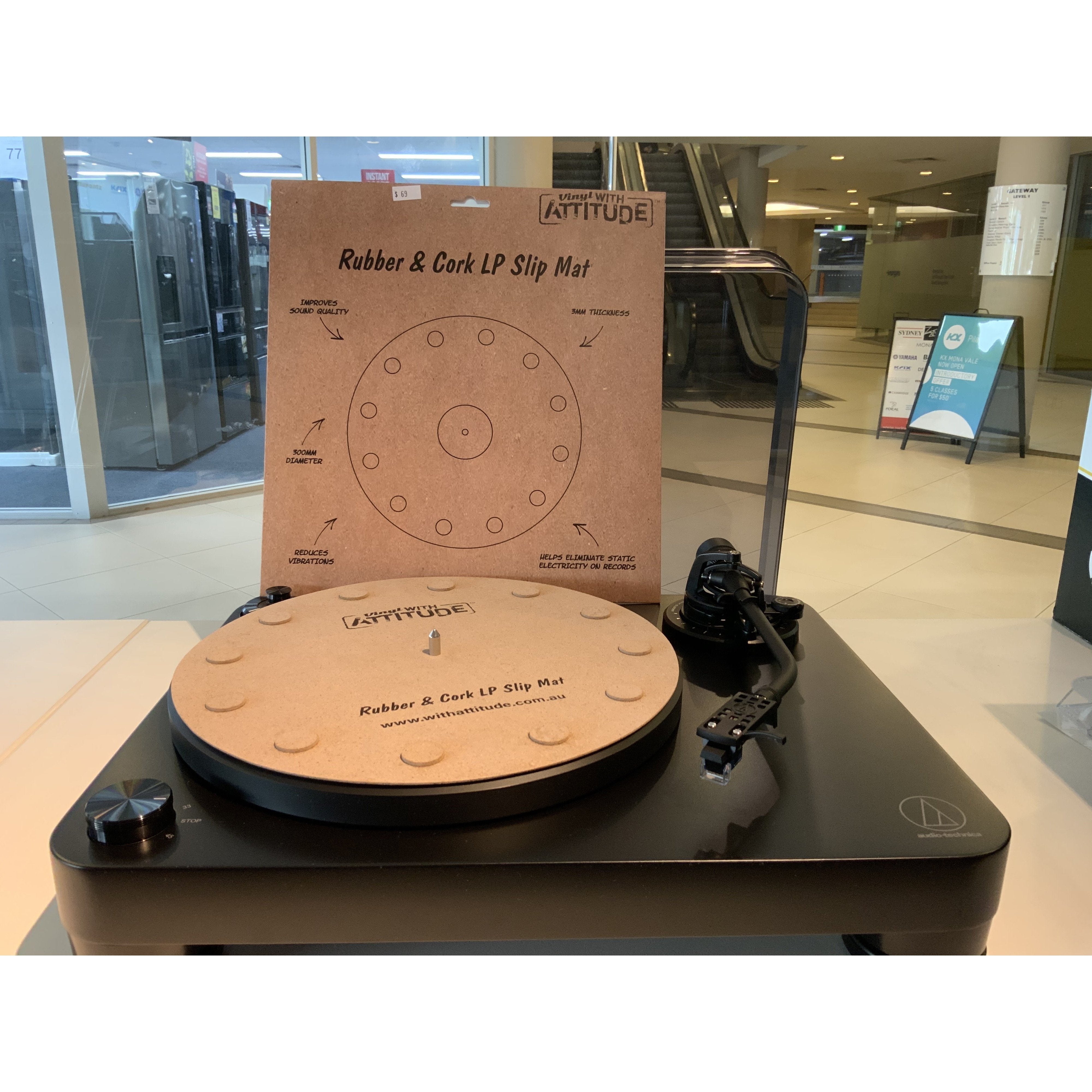 Be In Your Mind 295MM 11.6 Inch Cork Mat Turntable Mat Record Player Anti-Slip Mat Cork Turntable Mat Record Pad Vinyl Record Mat For Turntable LP Records